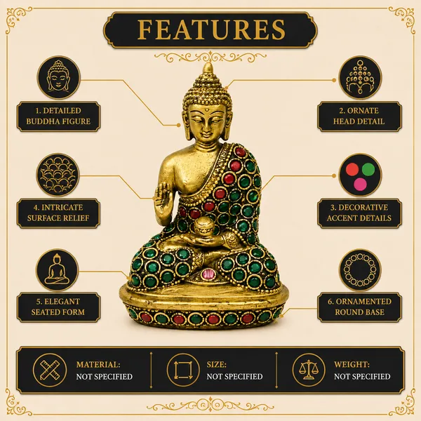 Brass_Buddha_Statue_with_Intricate_Stone_Work_and_Ornate_Round_Base_|_Premium_Gautama_Buddha_Idol_for_Home,_Office_&_Pooja_Decor