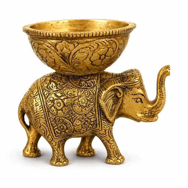 _Elephant_Planter_Decorative_Bowl_|_Handcrafted_Golden_Elephant_Showpiece_for_Home_Décor,_Tabletop,_Living_Room,_Office_&_Gifting