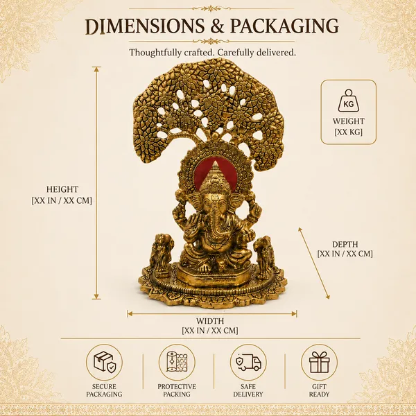 _Ganesha_Idol_with_Decorative_Arch_|_Antique_Golden_Finish_Lord_Ganesha_Statue_for_Home_Temple,_Puja_Room_&_Home_Decor