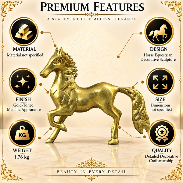 Brass_Horse_Decorative_Sculpture_with_1.76kg_Weight_|_Premium_Golden_Horse_Figurine_for_Living_Room,_Office,_Home_Decor_&_Gifting