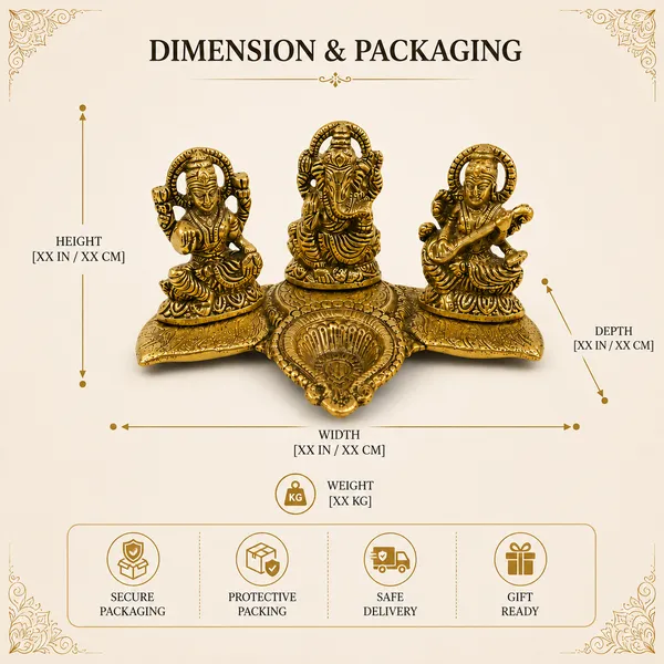 __Lakshmi_Ganesha_Saraswati_Idol_with_Diya_|_Laxmi_Ganesh_Saraswati_Statue_for_Pooja_Room,_Home_Temple,_Living_Room,_Office_&_Festive_Décor