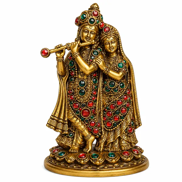 Brass_Radha_Krishna_Idol_with_Intricate_Stone_Work_|_Gold_Tone_Radha_Krishna_Murti_for_Pooja_Room,_Home_Temple_&_Gifting
