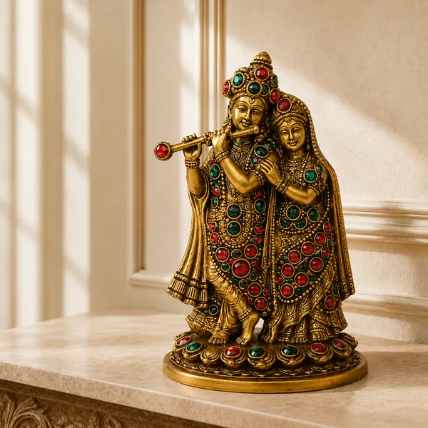 Brass_Radha_Krishna_Idol_with_Intricate_Stone_Work_|_Gold_Tone_Radha_Krishna_Murti_for_Pooja_Room,_Home_Temple_&_Gifting