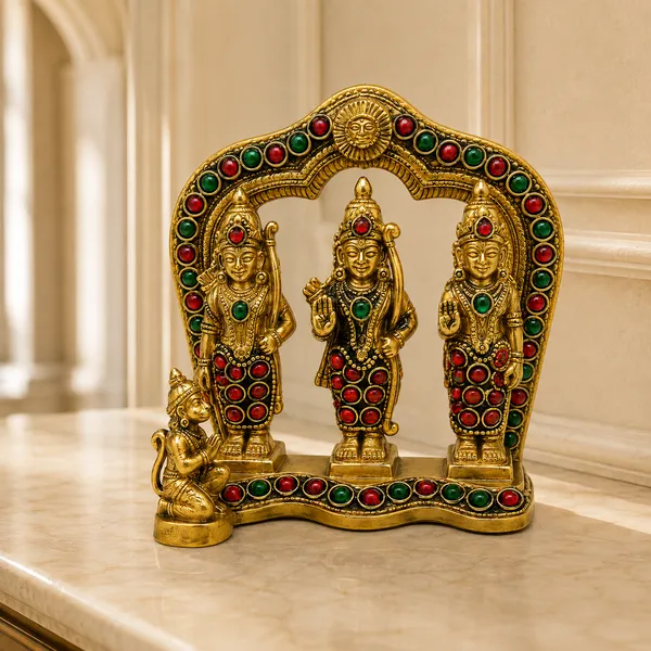 Brass_Ram_Darbar_Idol_with_Red_&_Green_Stone_Work_|_Premium_Ram_Sita_Lakshman_Hanuman_Statue_for_Pooja_Room_&_Home_Decor