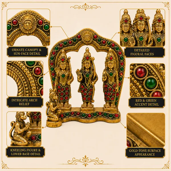 Brass_Ram_Darbar_Idol_with_Red_&_Green_Stone_Work_|_Premium_Ram_Sita_Lakshman_Hanuman_Statue_for_Pooja_Room_&_Home_Decor