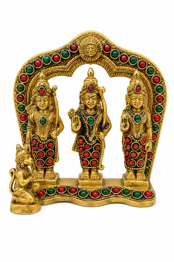 Brass_Ram_Darbar_Idol_with_Red_&_Green_Stone_Work_|_Premium_Ram_Sita_Lakshman_Hanuman_Statue_for_Pooja_Room_&_Home_Decor