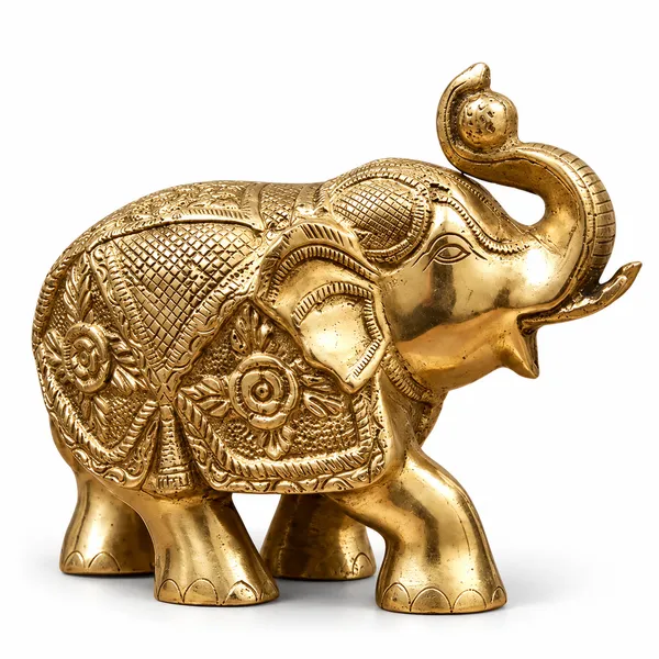 100%_Brass_Golden_Elephant_Statue_|_2.2_kg_Heavy_Brass_Elephant_Figurine_with_Raised_Trunk_|_Handmade_Decorative_Showpiece_for_Home_Décor,_Office,_Living_Room,_Vastu,_Tabletop_Display_&_Gift