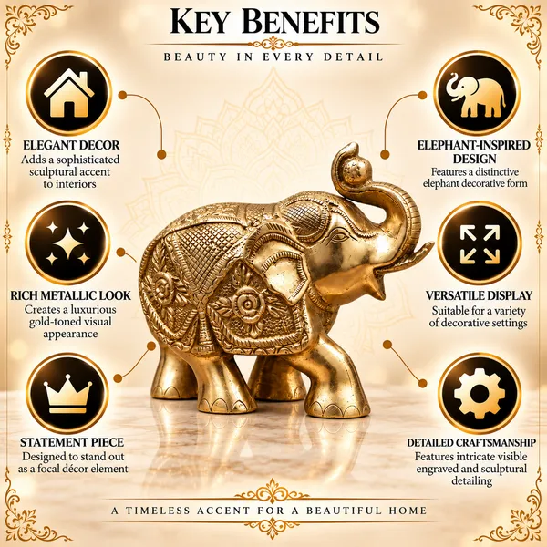 100%_Brass_Golden_Elephant_Statue_|_2.2_kg_Heavy_Brass_Elephant_Figurine_with_Raised_Trunk_|_Handmade_Decorative_Showpiece_for_Home_Décor,_Office,_Living_Room,_Vastu,_Tabletop_Display_&_Gift