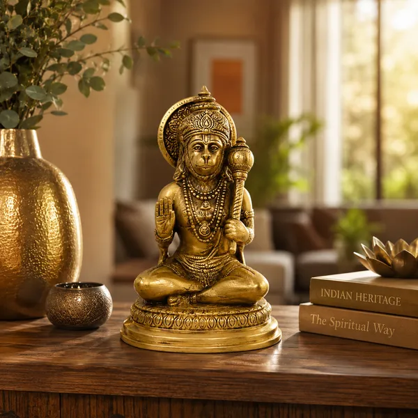 100%_Brass_Golden_Hanuman_Ji_Statue_|_1.5_kg_Heavy_Brass_Hanuman_Idol_|_Handmade_Decorative_Bajrangbali_Murti_for_Home_Temple,_Pooja_Room,_Office,_Living_Room_&_Spiritual_Gift