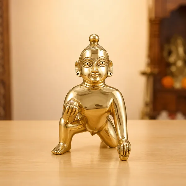 100%_Brass_Golden_Laddu_Gopal_Crawling_Baby_Krishna_Statue_|_1_kg_Heavy_Brass_Bal_Gopal_Idol_|_Handmade_Decorative_Showpiece_for_Home_Temple,_Pooja_Room,_Janmashtami,_Living_Room_&_Spiritual_Gift