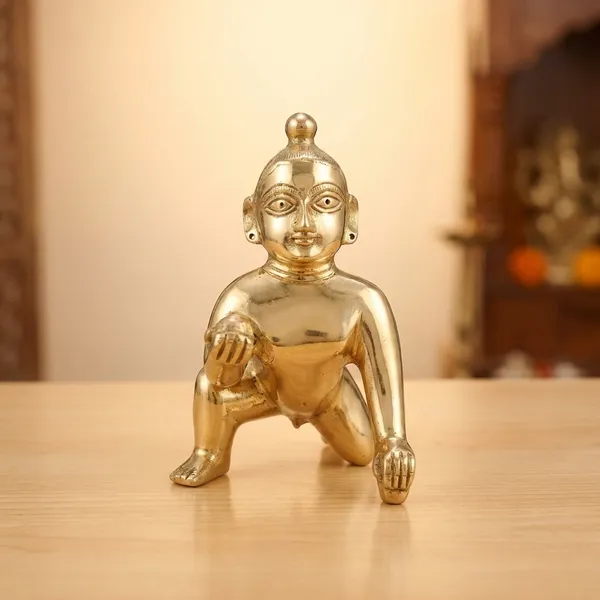 100%_Brass_Golden_Laddu_Gopal_Crawling_Baby_Krishna_Statue_|_1_kg_Heavy_Brass_Bal_Gopal_Idol_|_Handmade_Decorative_Showpiece_for_Home_Temple,_Pooja_Room,_Janmashtami,_Living_Room_&_Spiritual_Gift