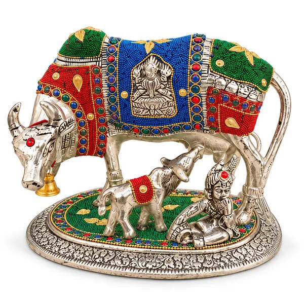 Kamdhenu_Cow_with_Calf_&_Krishna_Statue_|_Traditional_Indian_Hindu_Home_Decor_|_Decorative_Cow_Sculpture_|_Pooja_Room_&_Spiritual_Decor_|_Gift