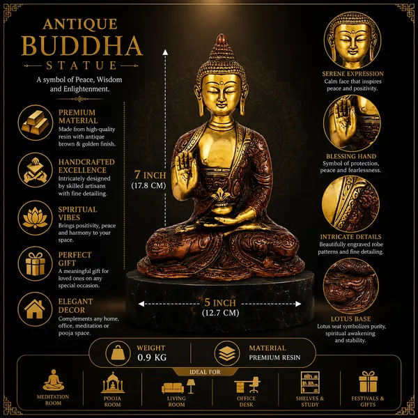 100%_Brass_Golden_&_Antique_Finish_Buddha_Statue_|_950_g_Heavy_Brass_Buddha_Idol_|_Handmade_Decorative_Meditation_Showpiece_for_Home_Décor,_Office,_Living_Room,_Zen_Space_&_Spiritual_Gift
