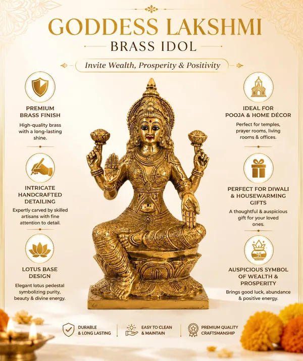 Premium_Brass_Goddess_Lakshmi_Idol_for_Home_Décor_&_Pooja_|_Handcrafted_Maa_Lakshmi_Statue_for_Temple,_Office,_Diwali_&_Housewarming_Gift
