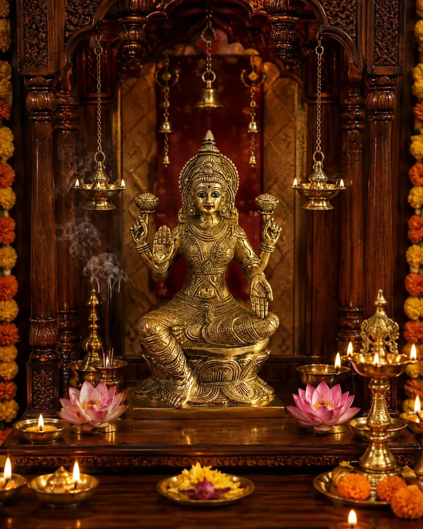 Premium_Brass_Goddess_Lakshmi_Idol_for_Home_Décor_&_Pooja_|_Handcrafted_Maa_Lakshmi_Statue_for_Temple,_Office,_Diwali_&_Housewarming_Gift
