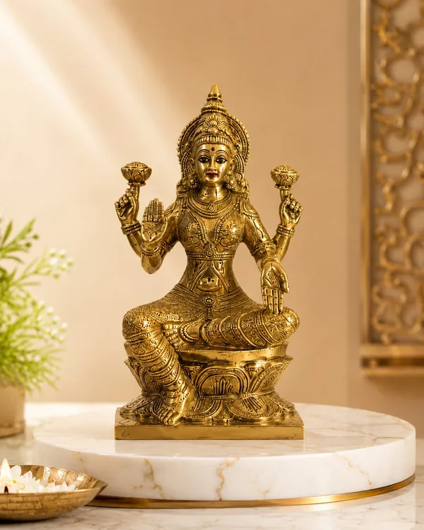 Premium_Brass_Goddess_Lakshmi_Idol_for_Home_Décor_&_Pooja_|_Handcrafted_Maa_Lakshmi_Statue_for_Temple,_Office,_Diwali_&_Housewarming_Gift