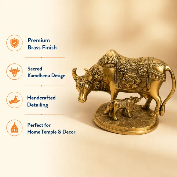 100%_Brass_Golden_Kamdhenu_Cow_with_Calf_Statue_|_2.9_kg_Heavy_Brass_Kamdhenu_Idol_|_Handmade_Sacred_Cow_&_Calf_Showpiece_for_Home_Temple,_Pooja_Room,_Office,_Living_Room,_Vastu_&_Spiritual_Gift
