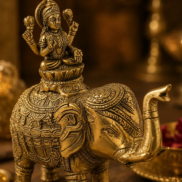 100%_Brass_Golden_Lakshmi_on_Elephant_Statue_|_1.700_kg_Heavy_Brass_Idol_|_Handmade_Decorative_Golden_Finish_Showpiece_for_Home_Décor,_Temple,_Office,_Living_Room_&_Gift