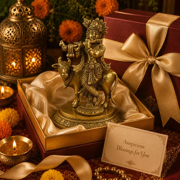 100%_Brass_Golden_Lord_Krishna_with_Cow_Statue_|_2.3_kg_Heavy_Brass_Krishna_Idol_|_Handmade_Flute_Playing_Kanha_Showpiece_for_Home_Temple,_Pooja_Room,_Living_Room,_Office_&_Spiritual_Gift
