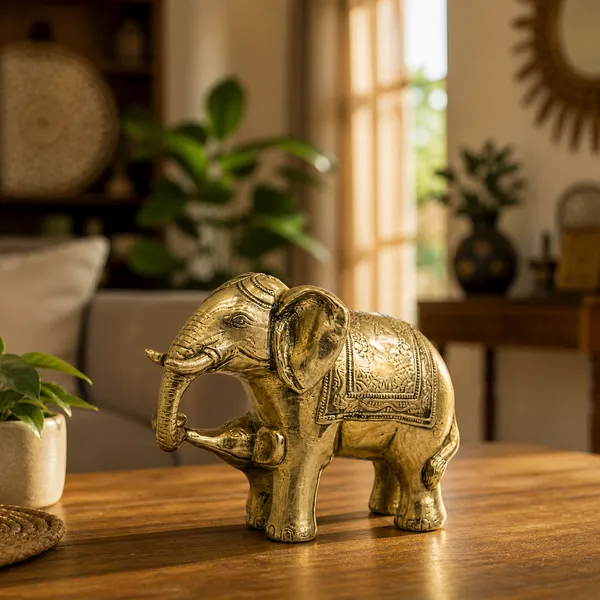 100%_Brass_Golden_Elephant_Statue_|_2.5_kg_Heavy_Brass_Elephant_Figurine_|_Handmade_Decorative_Animal_Showpiece_for_Home_Décor,_Office,_Living_Room,_Vastu,_Tabletop_Display_&_Gift