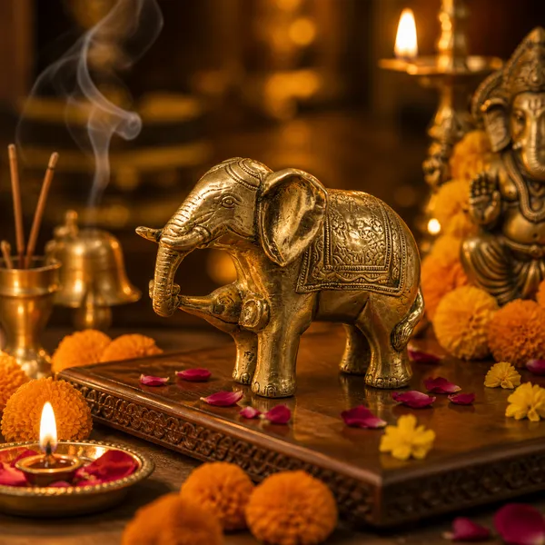 100%_Brass_Golden_Elephant_Statue_|_2.5_kg_Heavy_Brass_Elephant_Figurine_|_Handmade_Decorative_Animal_Showpiece_for_Home_Décor,_Office,_Living_Room,_Vastu,_Tabletop_Display_&_Gift