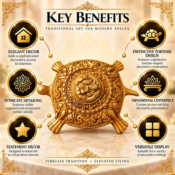 100%_Brass_Golden_Vastu_Tortoise_Statue_|_2.4_kg_Heavy_Brass_Turtle_Figurine_with_Ganesha_Design_|_Handmade_Decorative_Showpiece_for_Home_Décor,_Office,_Temple,_Vastu,_Feng_Shui_&_Gift