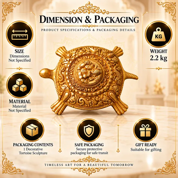 100%_Brass_Golden_Vastu_Tortoise_Statue_|_2.4_kg_Heavy_Brass_Turtle_Figurine_with_Ganesha_Design_|_Handmade_Decorative_Showpiece_for_Home_Décor,_Office,_Temple,_Vastu,_Feng_Shui_&_Gift