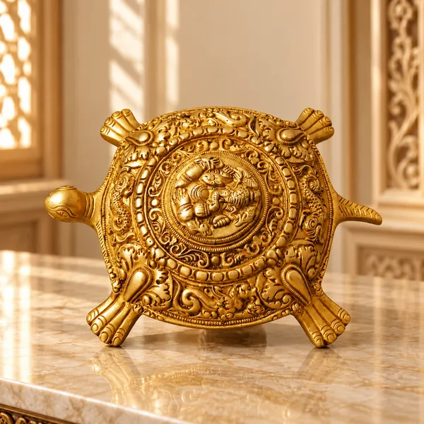 100%_Brass_Golden_Vastu_Tortoise_Statue_|_2.4_kg_Heavy_Brass_Turtle_Figurine_with_Ganesha_Design_|_Handmade_Decorative_Showpiece_for_Home_Décor,_Office,_Temple,_Vastu,_Feng_Shui_&_Gift