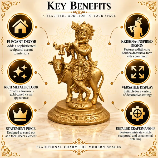 100%_Brass_Golden_Lord_Krishna_with_Cow_Statue_|_2_kg_Heavy_Brass_Krishna_Idol_|_Handmade_Flute_Playing_Kanha_Showpiece_for_Home_Temple,_Pooja_Room,_Living_Room,_Office,_Janmashtami_Décor_&_Spiritual_Gift