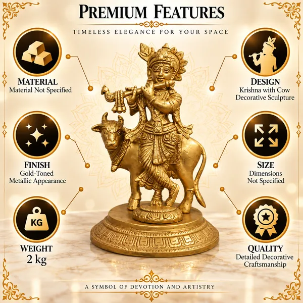 100%_Brass_Golden_Lord_Krishna_with_Cow_Statue_|_2_kg_Heavy_Brass_Krishna_Idol_|_Handmade_Flute_Playing_Kanha_Showpiece_for_Home_Temple,_Pooja_Room,_Living_Room,_Office,_Janmashtami_Décor_&_Spiritual_Gift