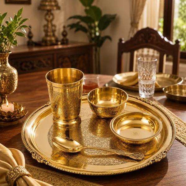 100%_Brass_Golden_Dinner_Set_|_1_kg_Heavy_Brass_Dining_Thali_Set_with_Plate,_Glass,_2_Bowls_&_Spoon_|_Handmade_Traditional_Dinnerware_for_Home,_Pooja,_Gifting_&_Festive_Use
