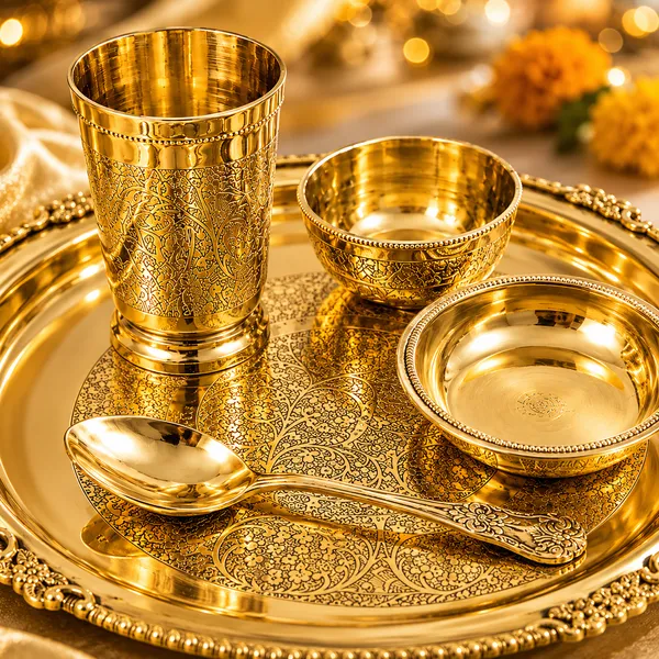 100%_Brass_Golden_Dinner_Set_|_1_kg_Heavy_Brass_Dining_Thali_Set_with_Plate,_Glass,_2_Bowls_&_Spoon_|_Handmade_Traditional_Dinnerware_for_Home,_Pooja,_Gifting_&_Festive_Use