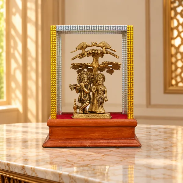 Radha_Krishna_Brass_Idol_With_Tree_Canopy_-_Gold_Finish