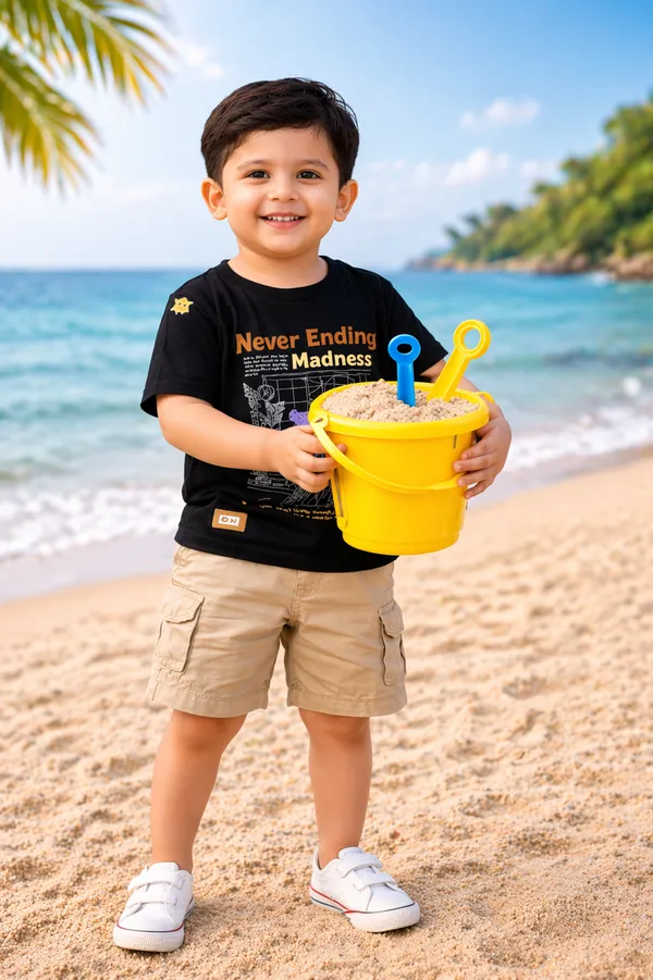 Rudnika_Trends_Kids_Navy_Blue_Graphic_TShirt_Never_Ending_Madness_Printed_Tee_Cotton_Round_Neck_Casual_TShirt_for_Boys