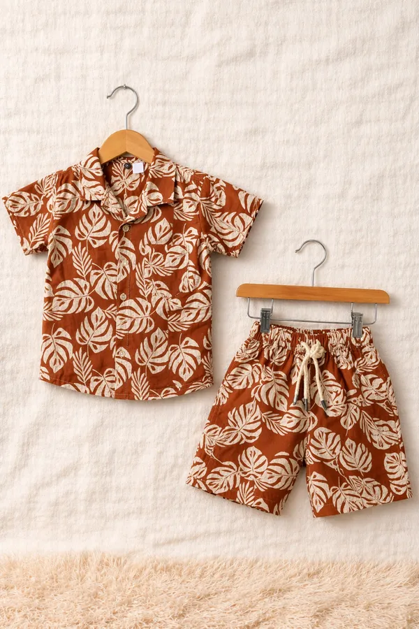 Rudnika_Trends_Tropical_Leaf_CoOrd_Set_Brown_&_White