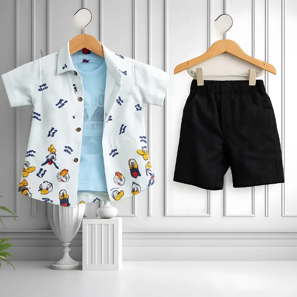 Rudnika_Trends_Boys_3Piece_Casual_Set_Blue_Printed_Shirt_Graphic_Tee_&_Shorts