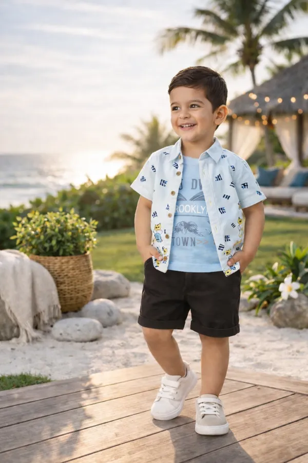 Rudnika_Trends_Boys_3Piece_Casual_Set_Blue_Printed_Shirt_Graphic_Tee_&_Shorts