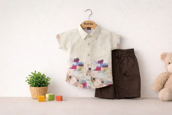 Rudnika_Trends_Boys_Abstract_Print_Casual_Shirt_&_Shorts_Set_2Piece_Summer_Outfit