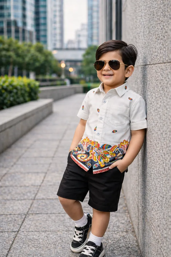 Rudnika_Trends_Boys_Artistic_Floral_Print_Shirt_&_Shorts_2Piece_Summer_Set