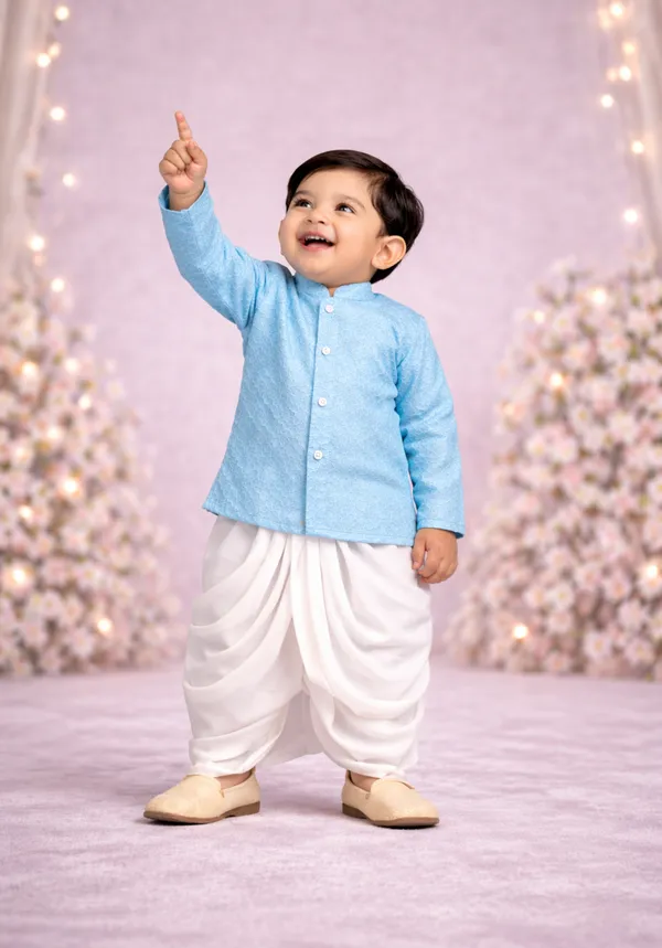 Rudnika_Trends_Baby_Boys_3Piece_Ethnic_Combo_Sky_Blue_Kurta_with_Dhoti_and_Pajama_Set