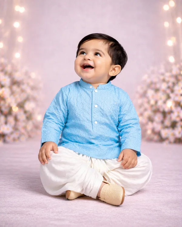 Rudnika_Trends_Baby_Boys_3Piece_Ethnic_Combo_Sky_Blue_Kurta_with_Dhoti_and_Pajama_Set