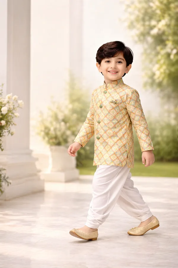 Rudnika_Trends_Boys_Gold_floral_Print_Kurta_&_Dhoti_Set_Ethnic_Wear