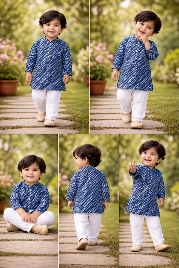 Rudnika_Trends_Boys_Blue_Leheriya_Print_Kurta_&_Pajama_Set_Festive_Ethnic_Wear