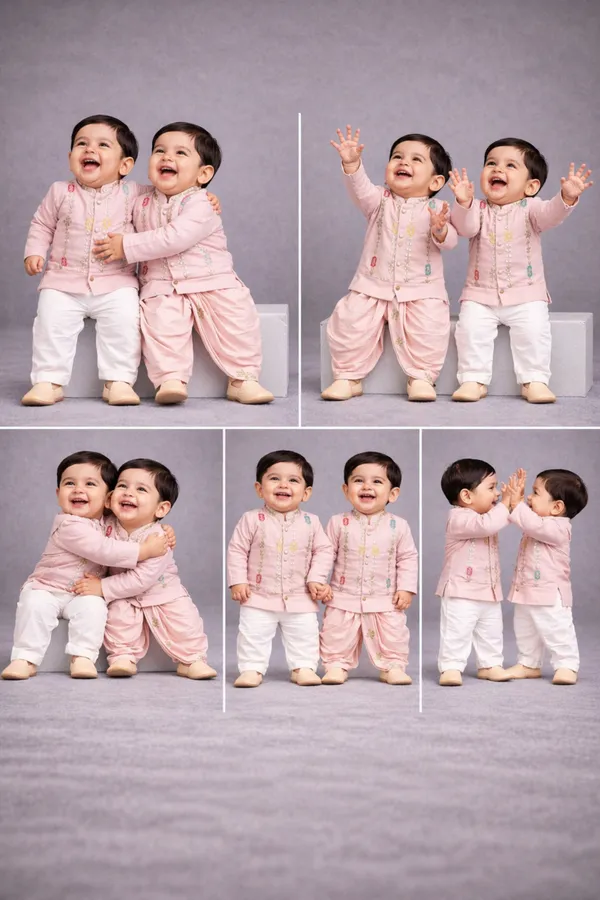 Rudnika_Trends_Kids_Ethnic_Wear_Combo_Set_Light_Pink_Kurta_Jacket_with_Dhoti_&_Pant_Set_Festive_Traditional_Outfit_for_Boys