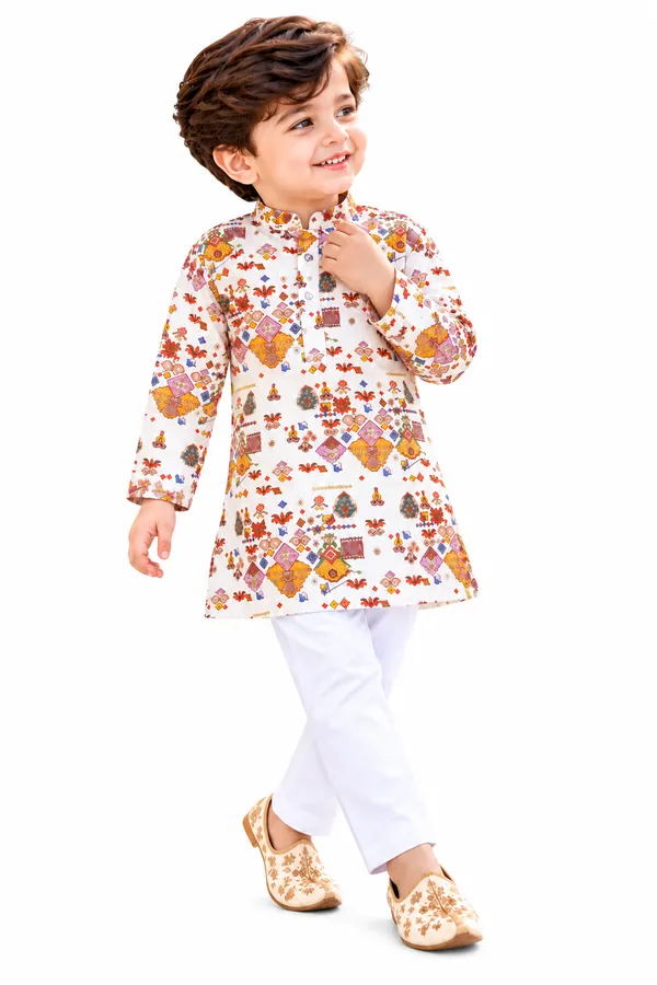 Rudnika_Trends_Boys_Ethnic_Wear–Premium_White_Printed_Kurta_&_Pajama_Set