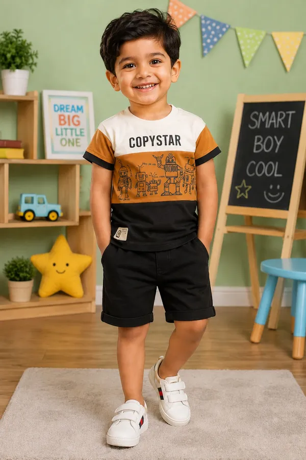 Rudnika_Trends_Kids_Cotton_Half_Sleeve_T-Shirt_|_Robot_Graphic_Casual_Wear_for_Kids
