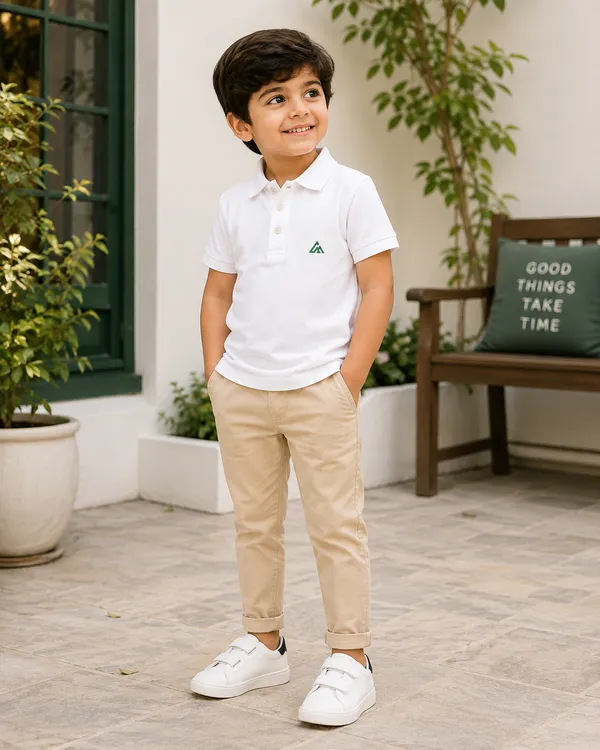 White_Polo:_Rudnika_Trends_Half_Sleeve_Collared_Casual_T-Shirt_for_Kids