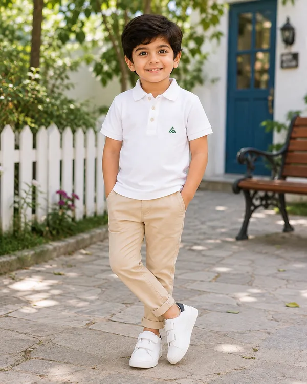 White_Polo:_Rudnika_Trends_Half_Sleeve_Collared_Casual_T-Shirt_for_Kids