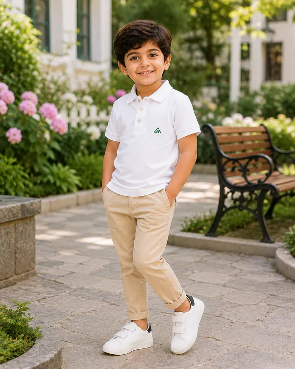 White_Polo:_Rudnika_Trends_Half_Sleeve_Collared_Casual_T-Shirt_for_Kids