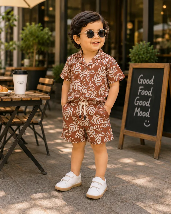 Rudnika_Trends_Tropical_Leaf_CoOrd_Set_Brown_&_White